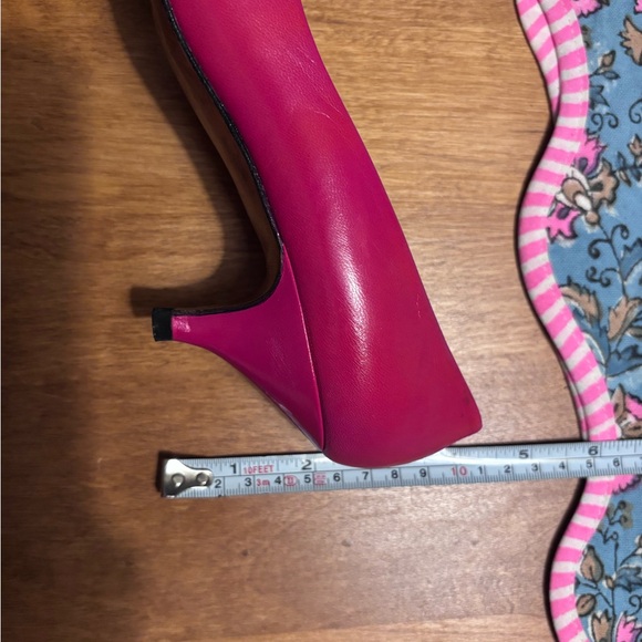 VINTAGE EVAN PICONE | Leather hot pink barbie heel pumps - Picture 13 of 13